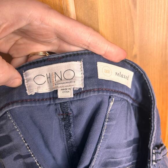 Anthropologie Relaxed Chino Shorts Women’s 32 Blue Casual Neutral Minimalist - Picture 4 of 8